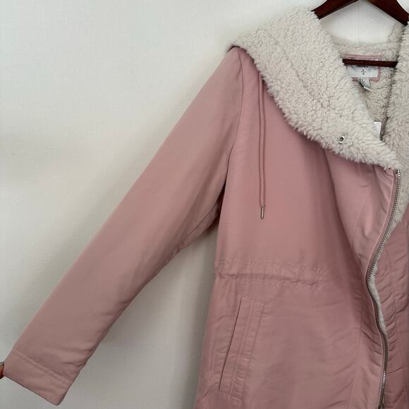 NWT Forever 21 Light Pink Jacket with Sherpa Lining - Picture 5 of 9